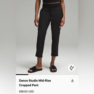 Lululemon dance studio mid rise cropped pants